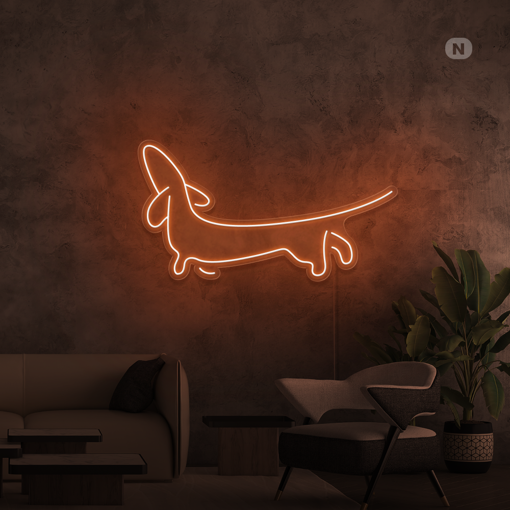 Neon Schild Dackel