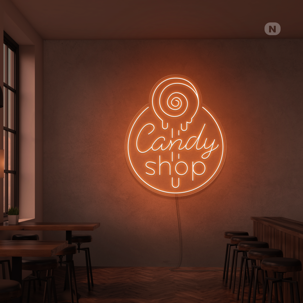 Neon Schild Candy Shop