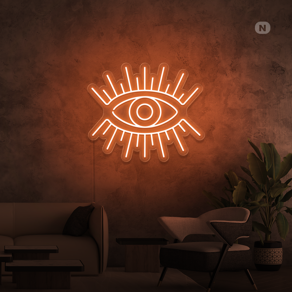 Neon Schild Künstlerisches Auge