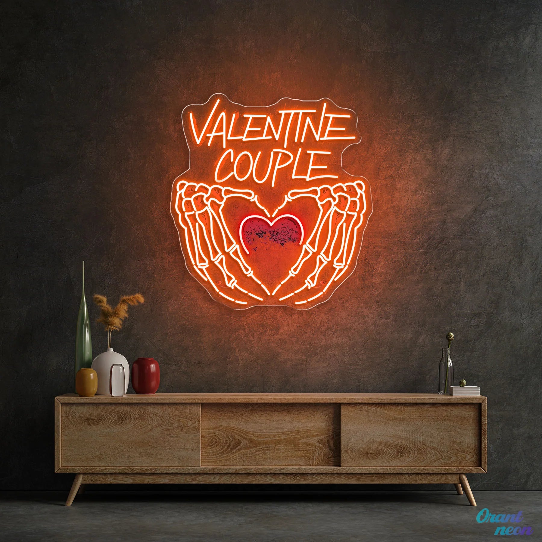 Ein Herz aus Knochen – Das ultimative Neonlicht Kunstwerk zum Valentinstag