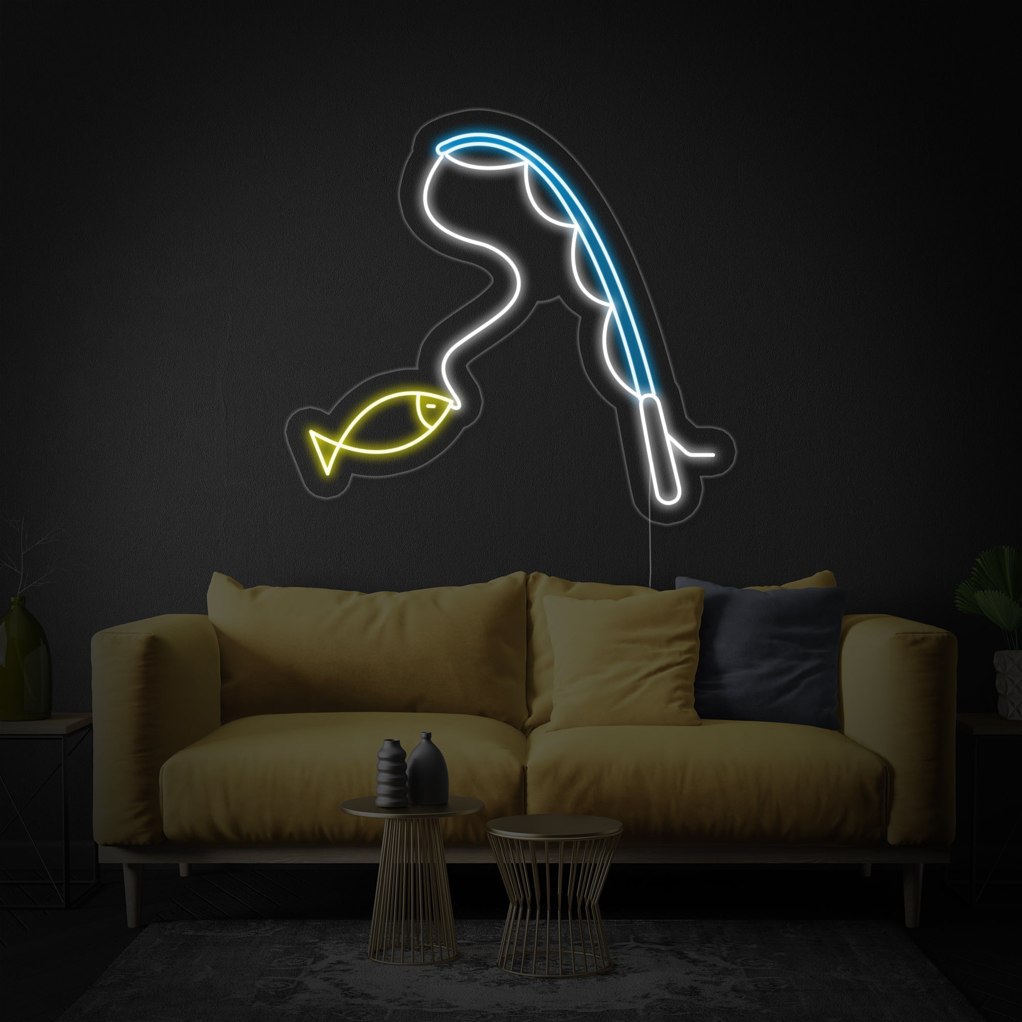 "Angeln" Neonschrift