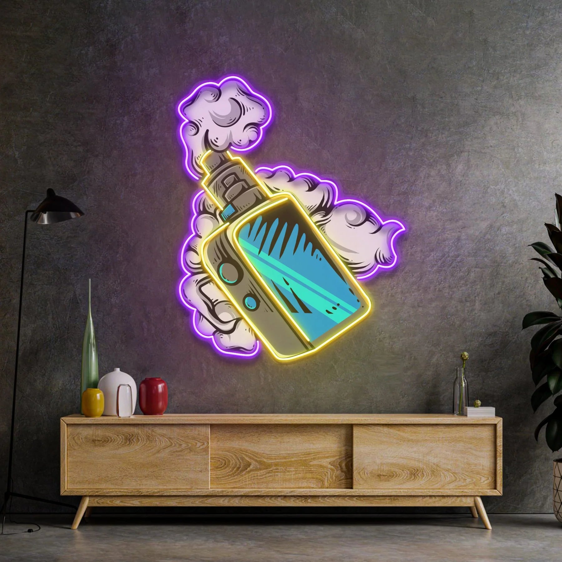 Flaschenbong LED Neonschild Licht Pop Art