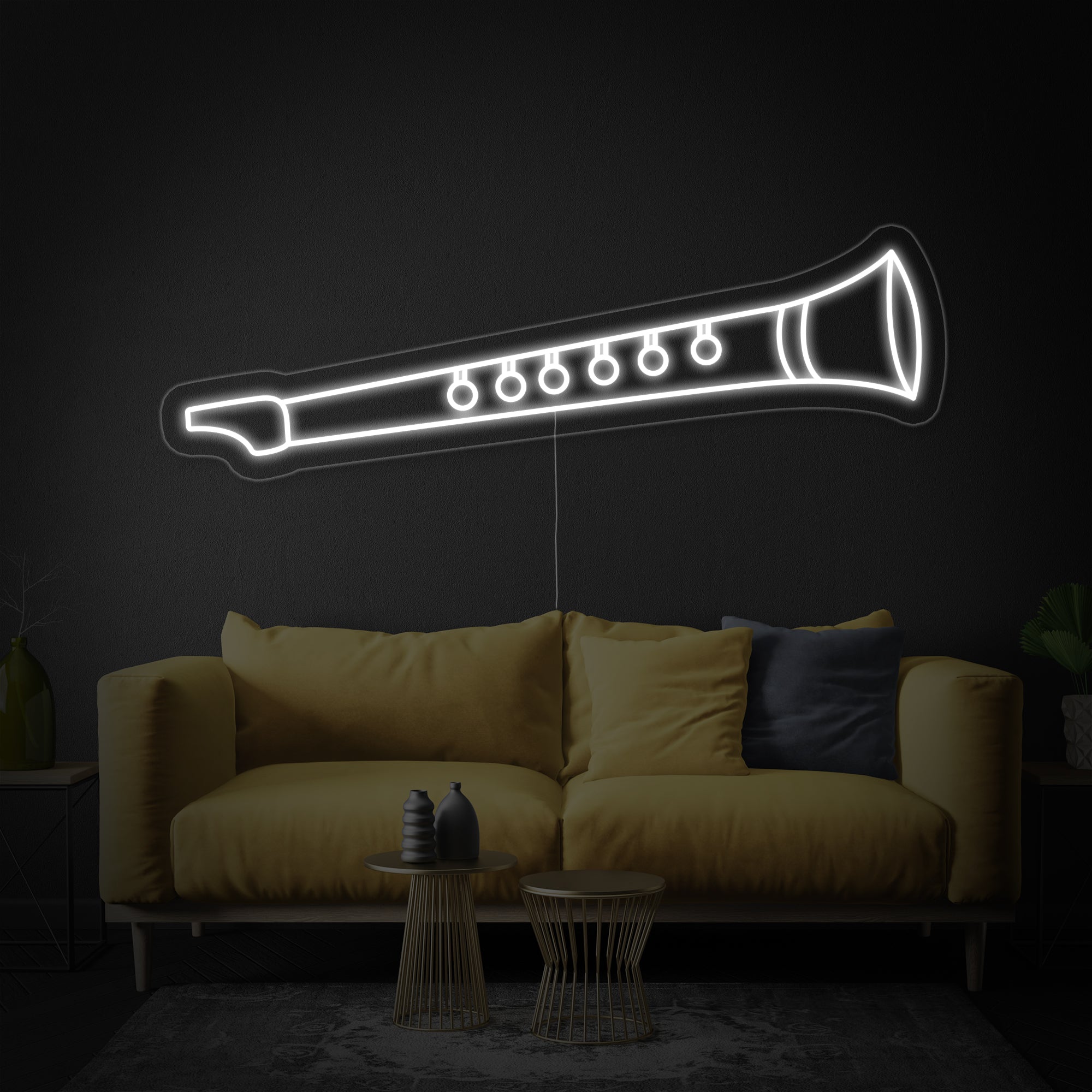 "Flöte" Neonschrift