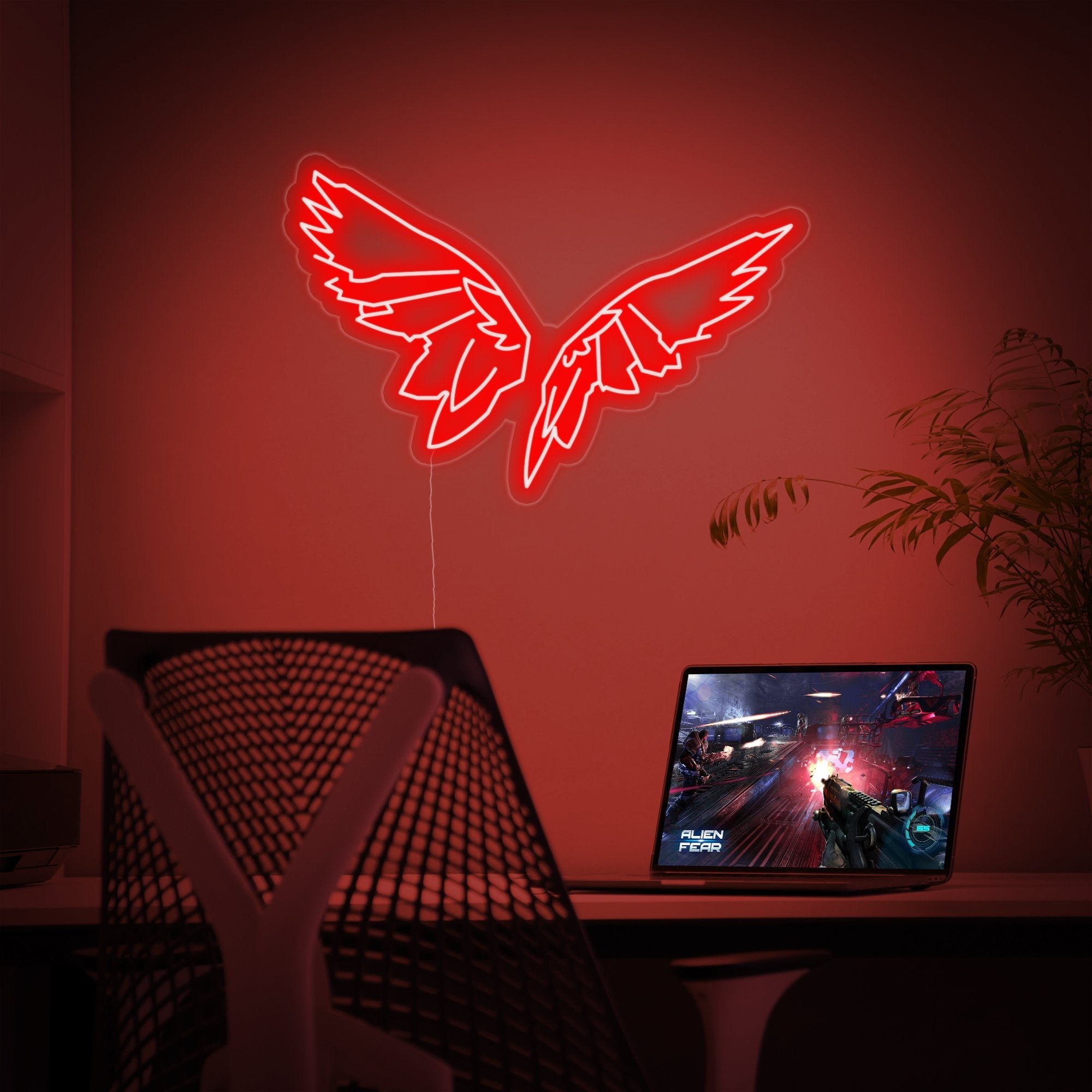 "Fortnite-Flügel, Spielzimmerdekor" Neonschrift