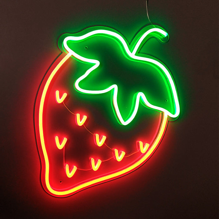 "Frucht Erdbeere" Neonschrift