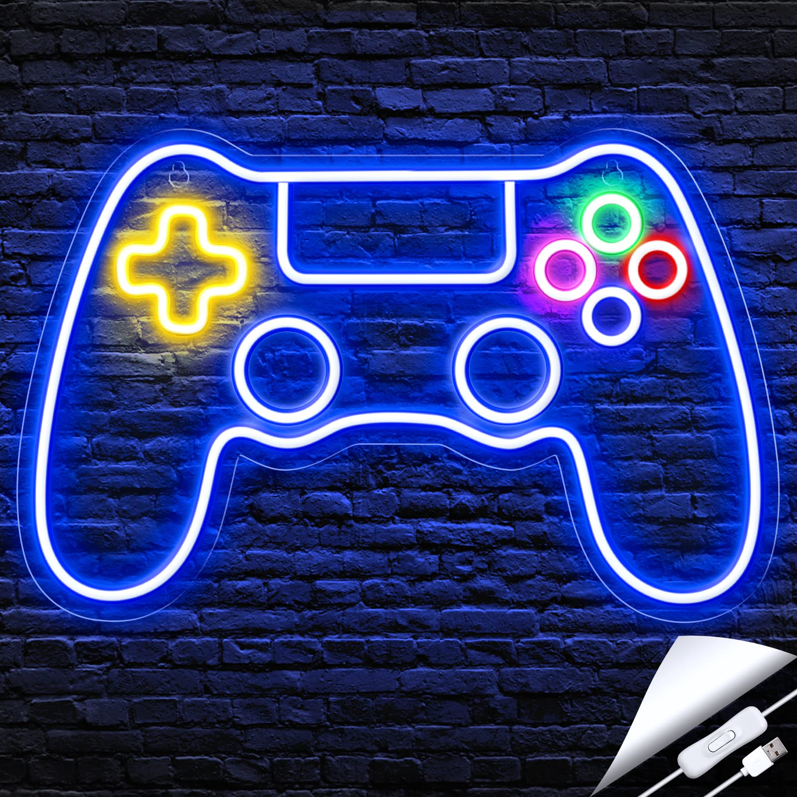 Gamecontroller - Leuchtreklame: Perfekte Dekoration für jeden Raum