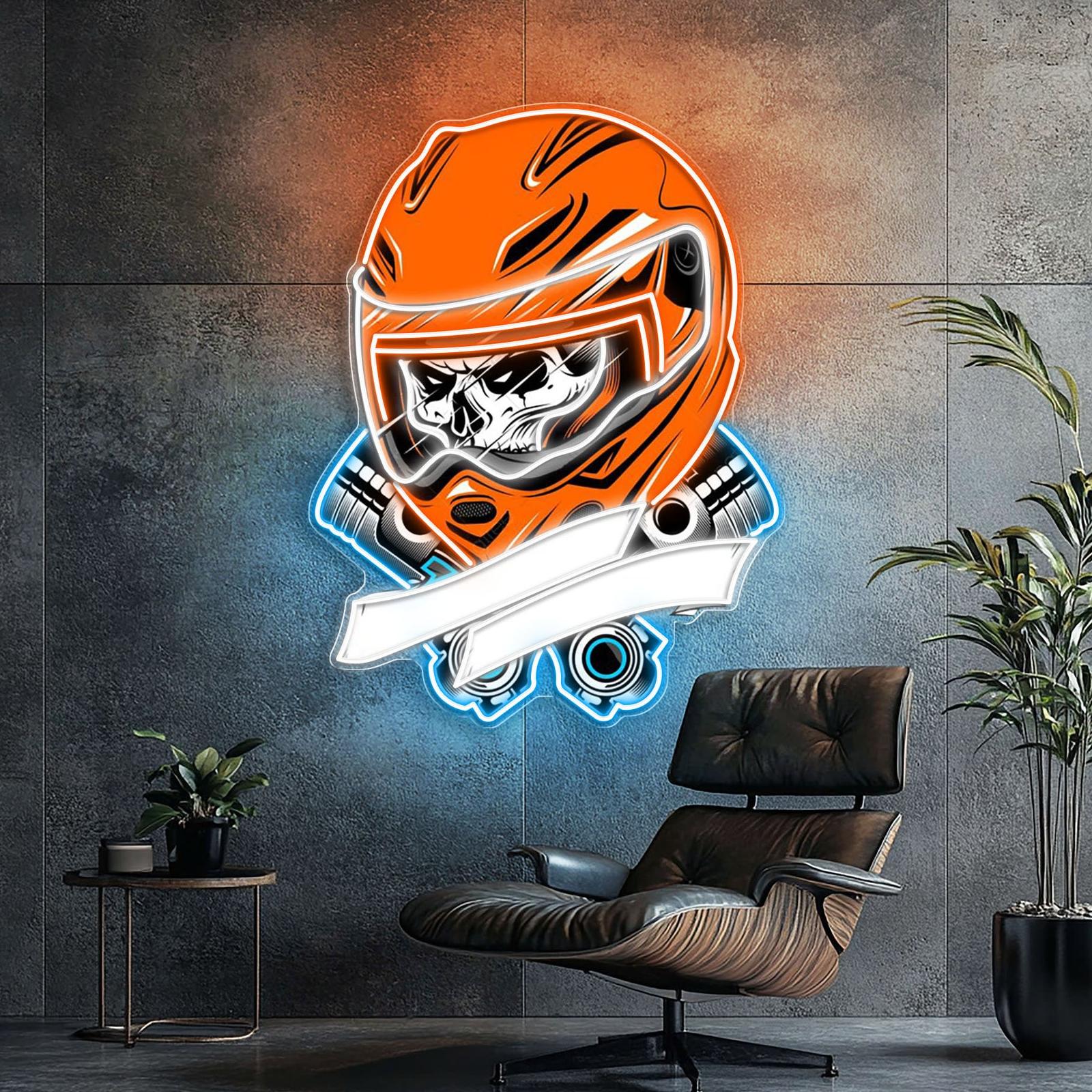 Gearhead's Graveyard: Skelette und Restaurierungs Neonkunstwerke