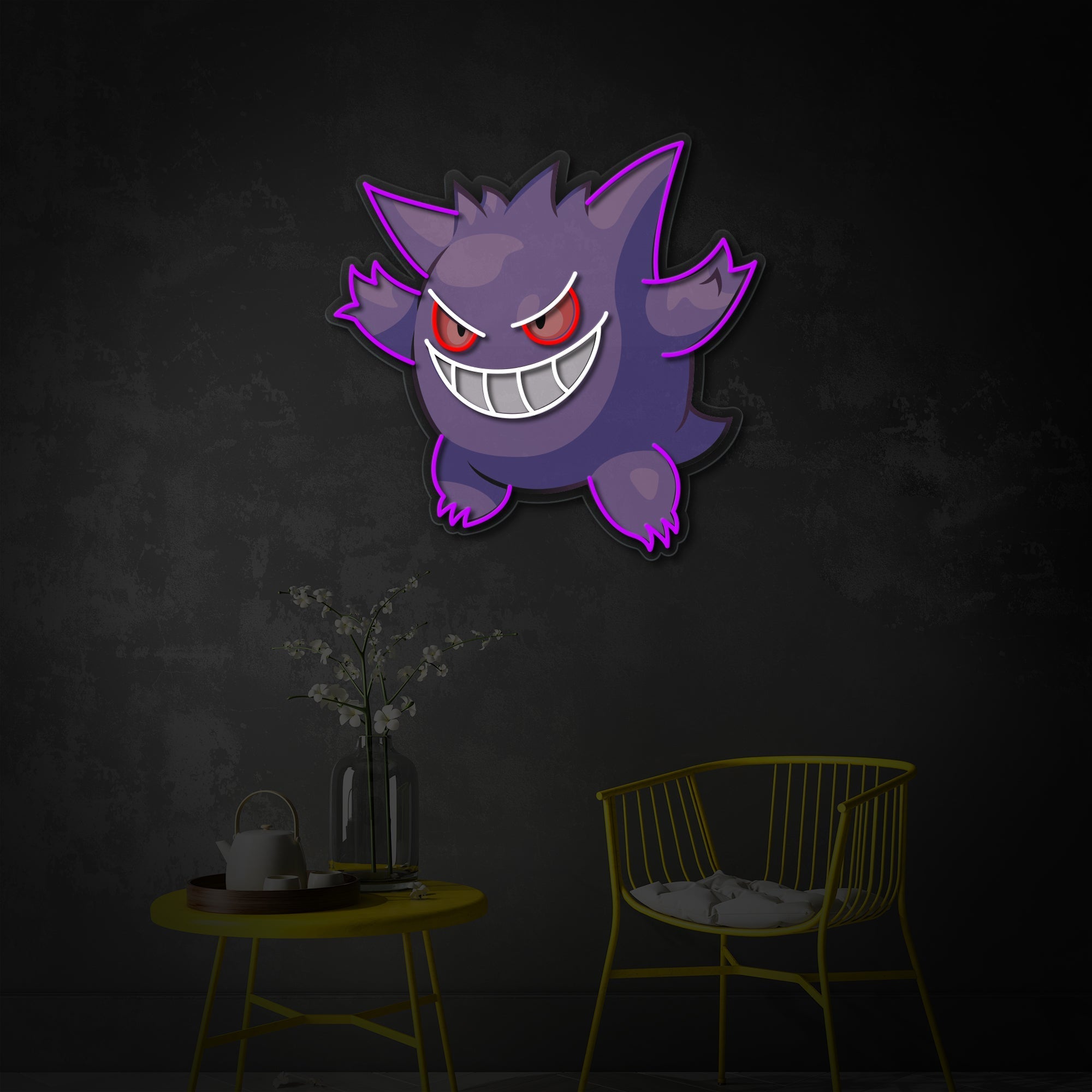 "Gengar, Spieldekoration" UV-bedruckt LED-Neonschild