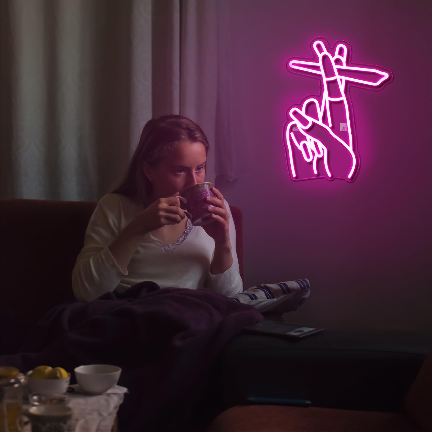 Geste Neonschild - Rosa