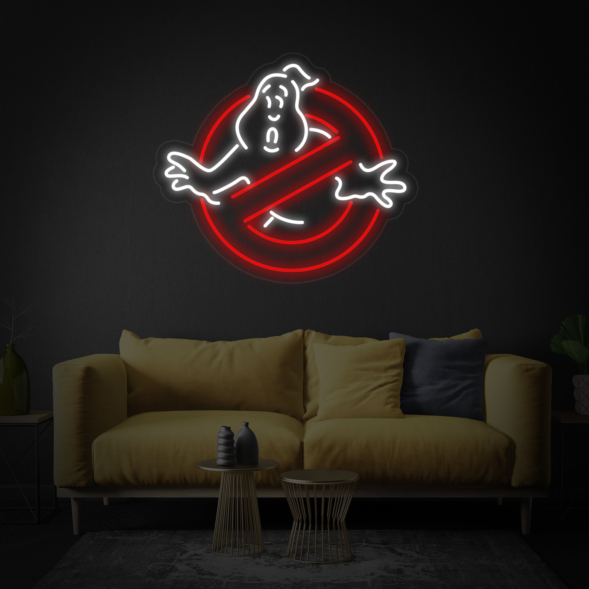 "Ghostbusters, Geister" Neonschrift