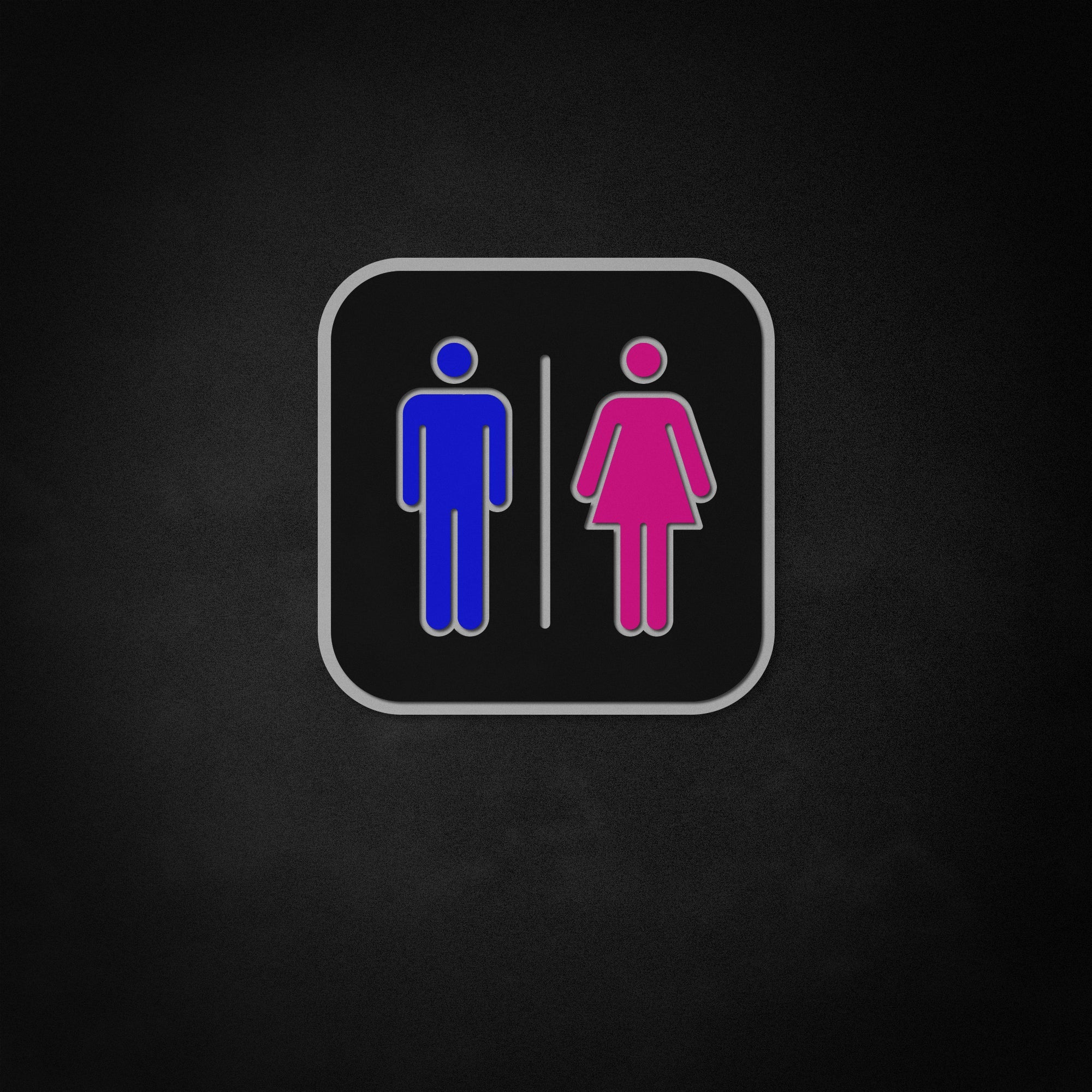 "Logo für Mädchen und Jungen Toiletten" Neon Like