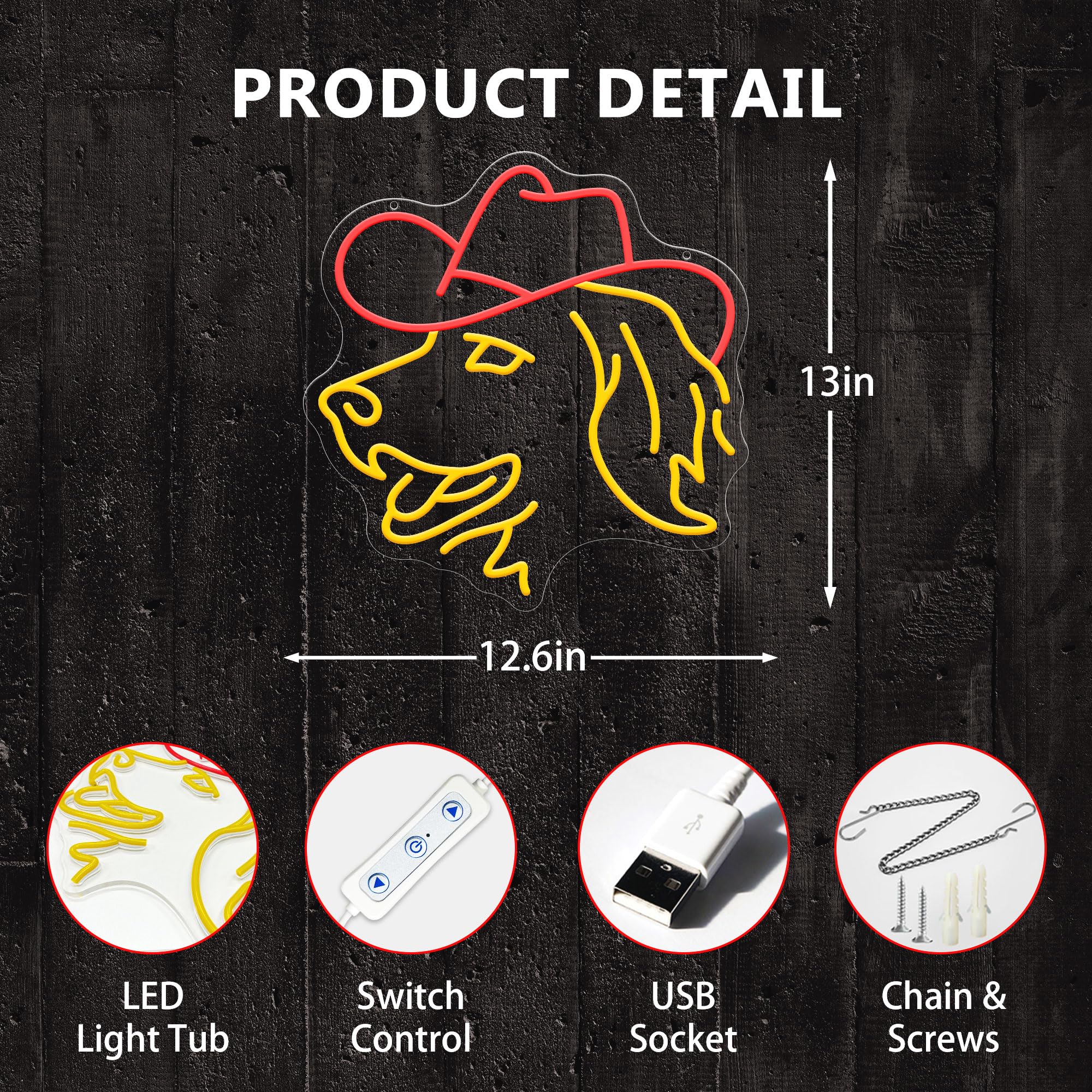 Golden Retriever Neonlampe – Lustige LED-Deko für Zuhause & Geschenkideen
