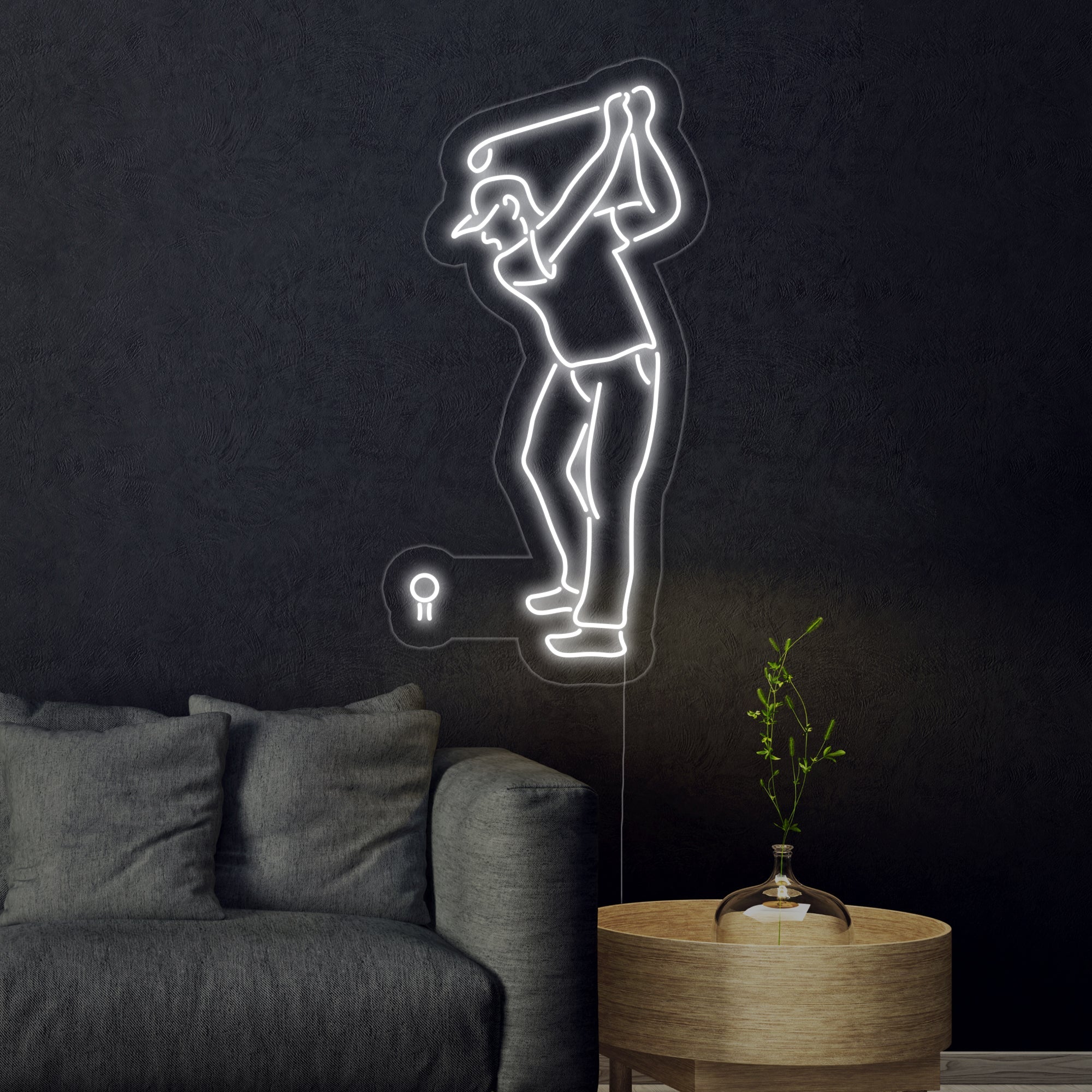 "Golfspieler" Neonschrift