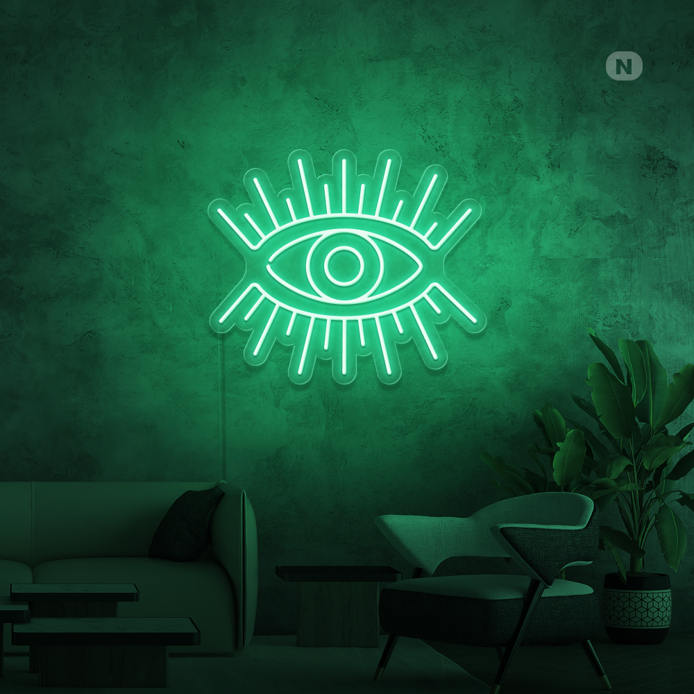 Neon Schild Künstlerisches Auge