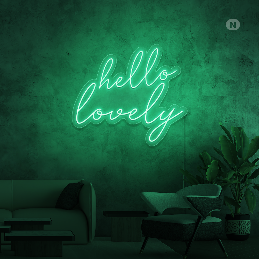 Neon Schild Hello Lovely