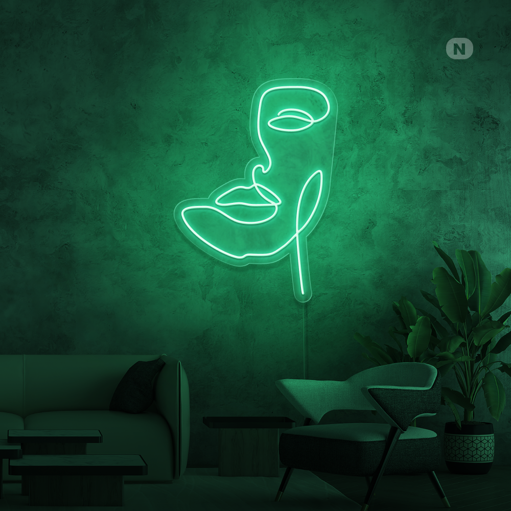 Neon Schild Maske