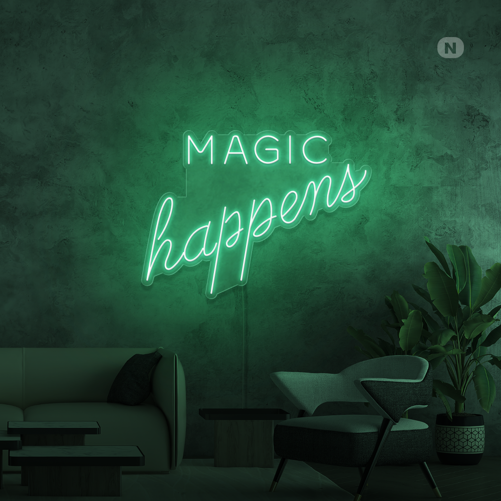 Neon Schild Magic Happens