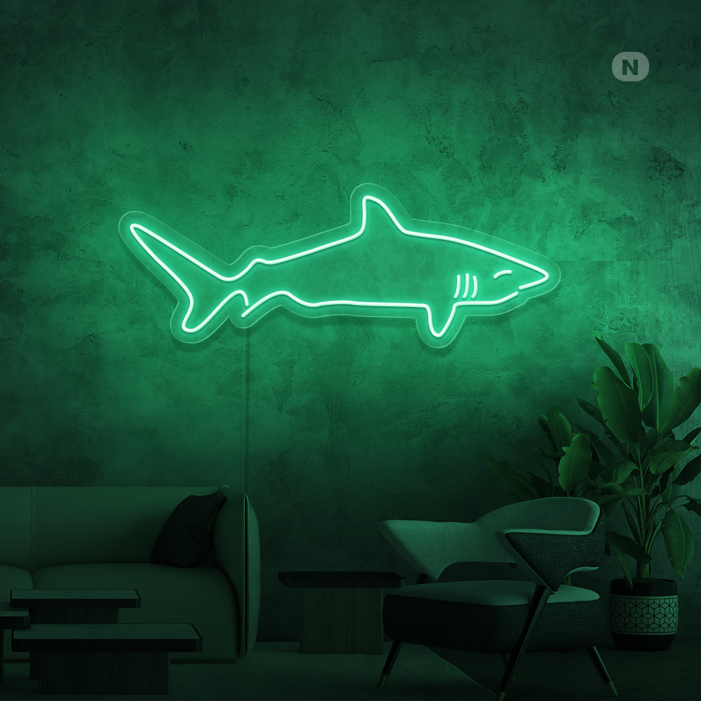 Neon Schild Hai