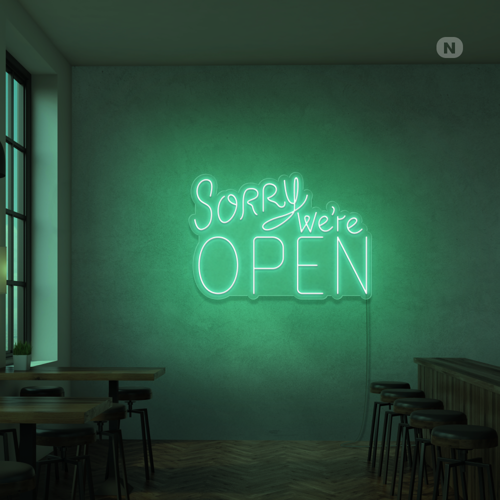 Neon Schild Open
