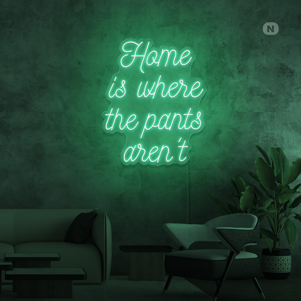 Neon Schild Zitat Zuhause