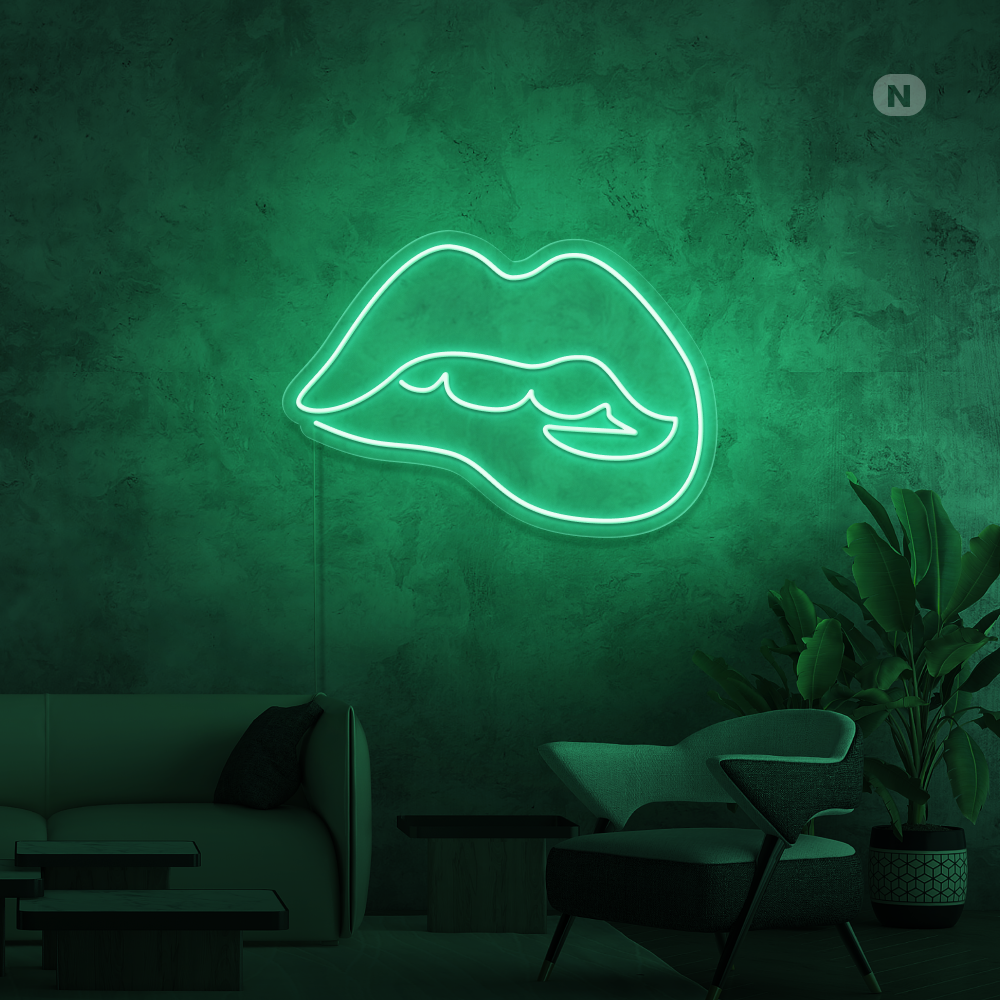 Neon Schild Verführerische Lippe
