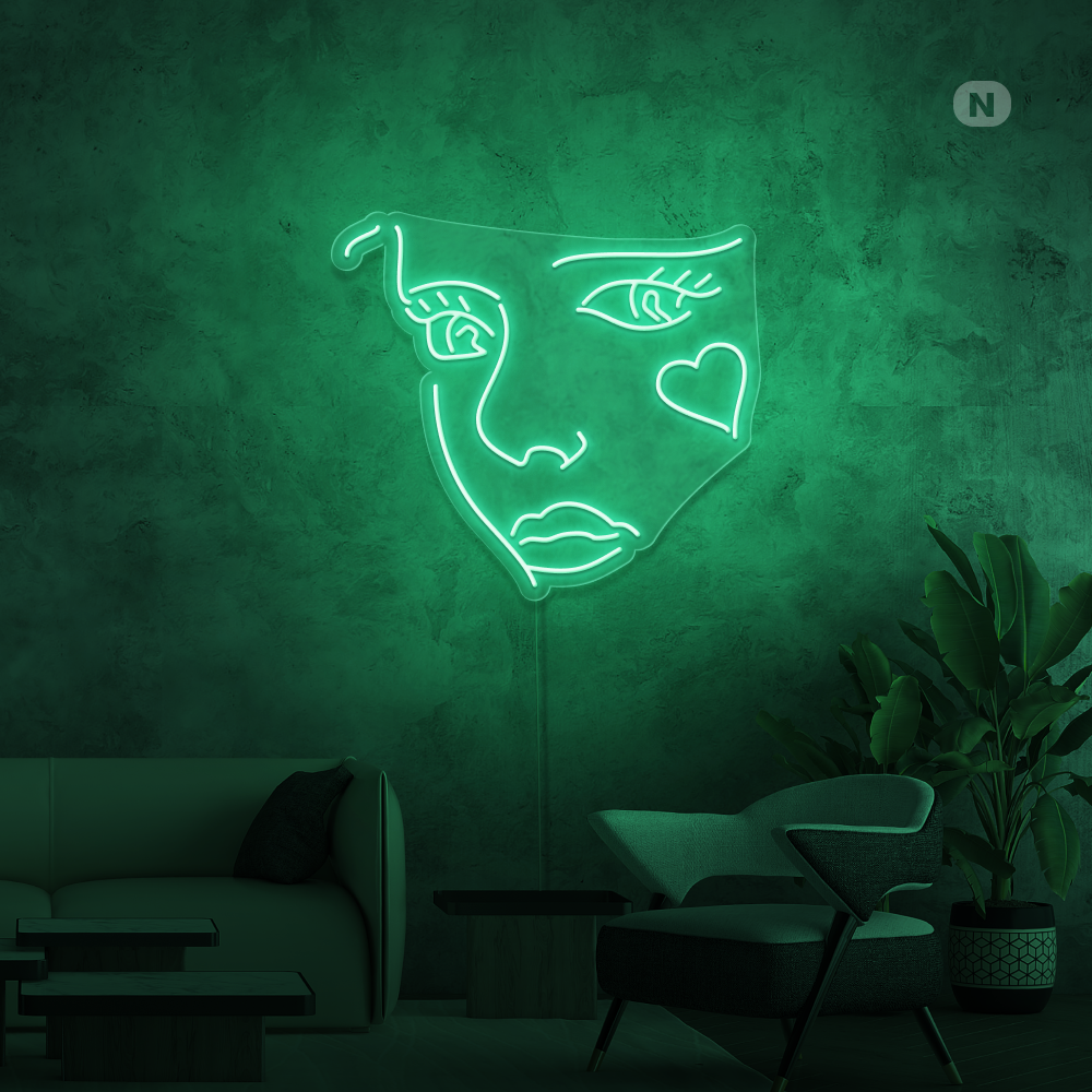 Neon Schild Joker Gesicht
