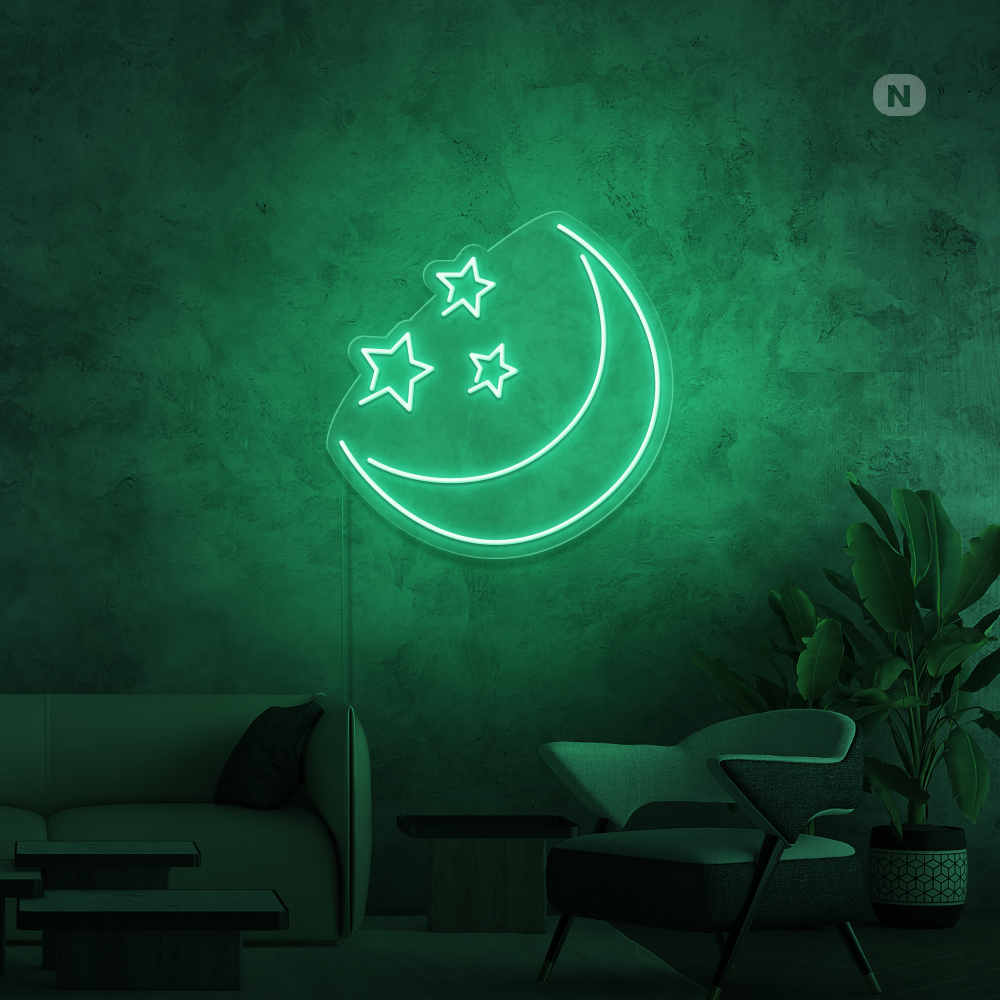 Neon Schild Mond