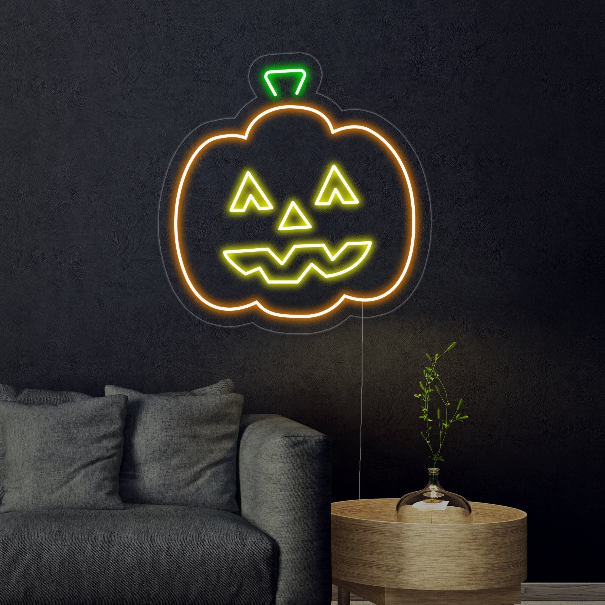 "Halloween-Kürbis" Neonschrift