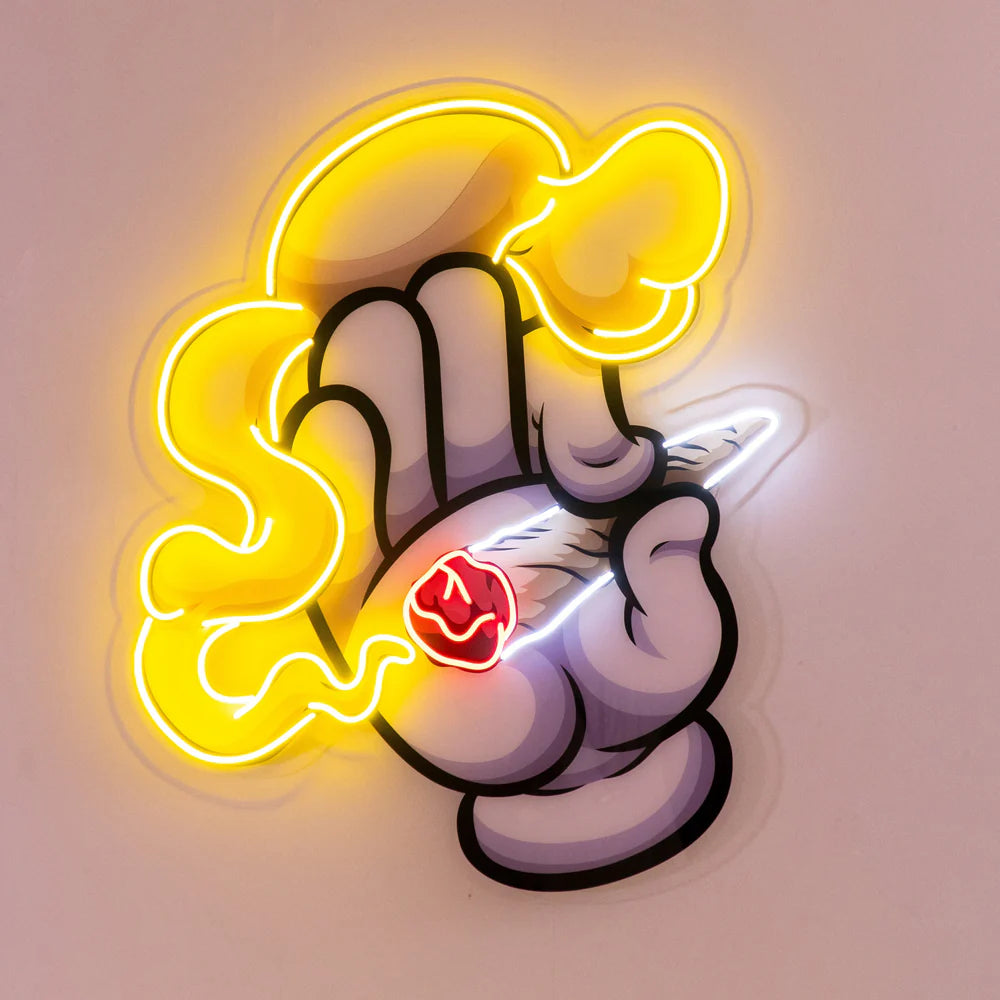 Handraucher führte Neon-Acryl-Kunstwerk – Ihr individuelles Statement für Stil und Ausdruck
