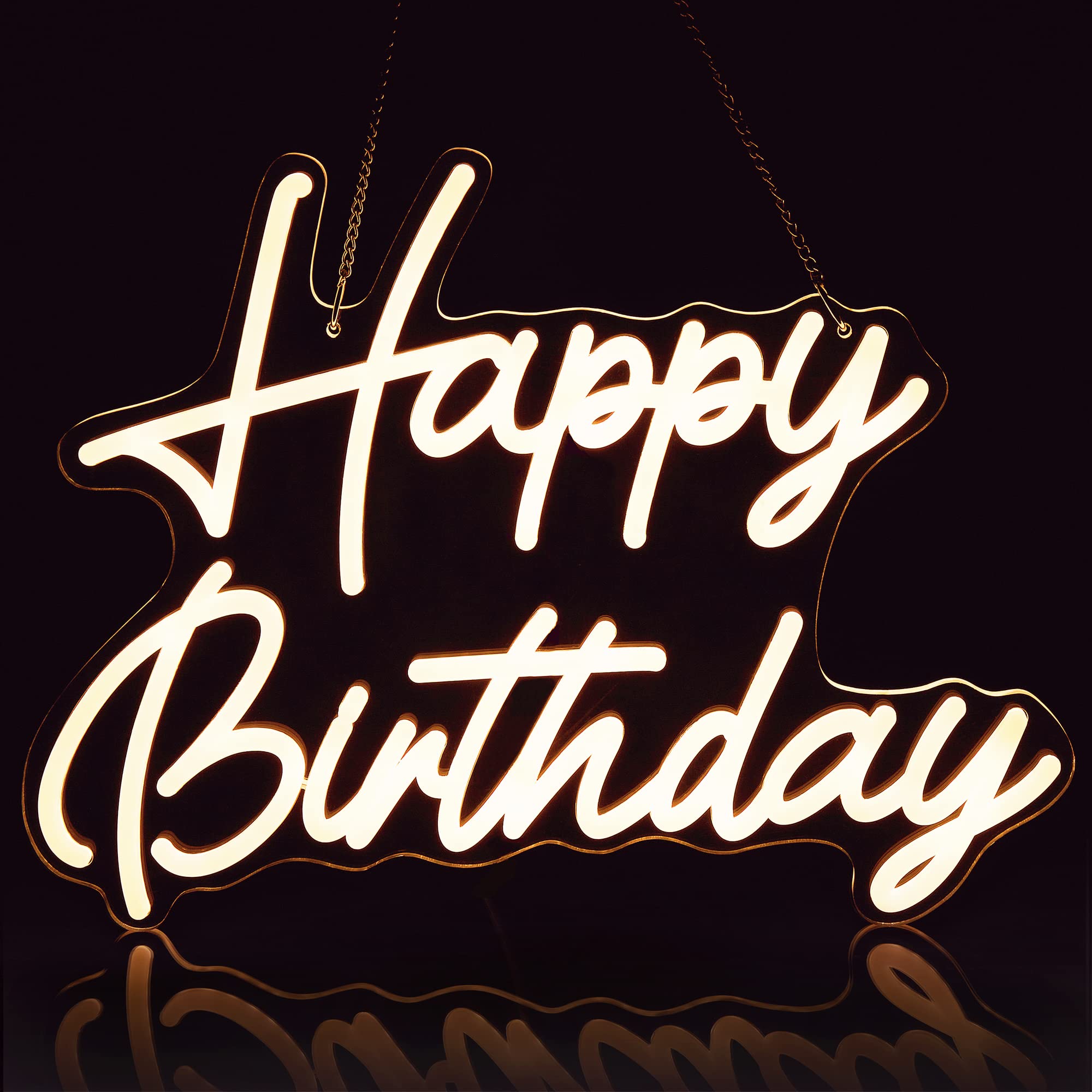 „Happy Birthday“-Neonschild für die Dekoration von Geburtstagsfeiern
