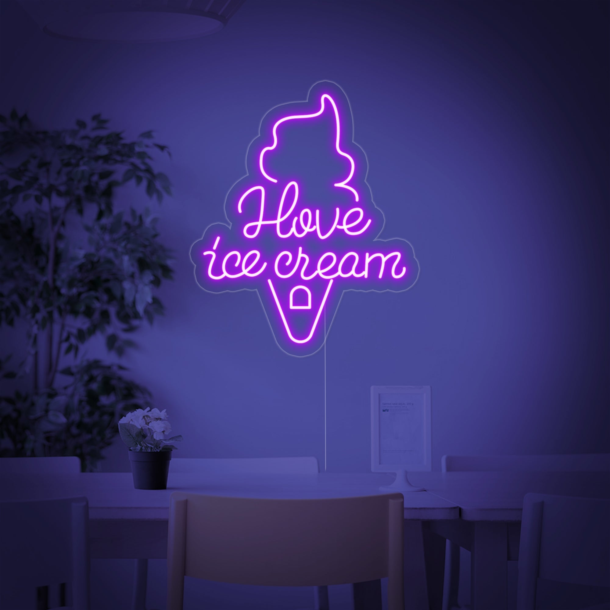 "Have Ice Cream" Neonschrift