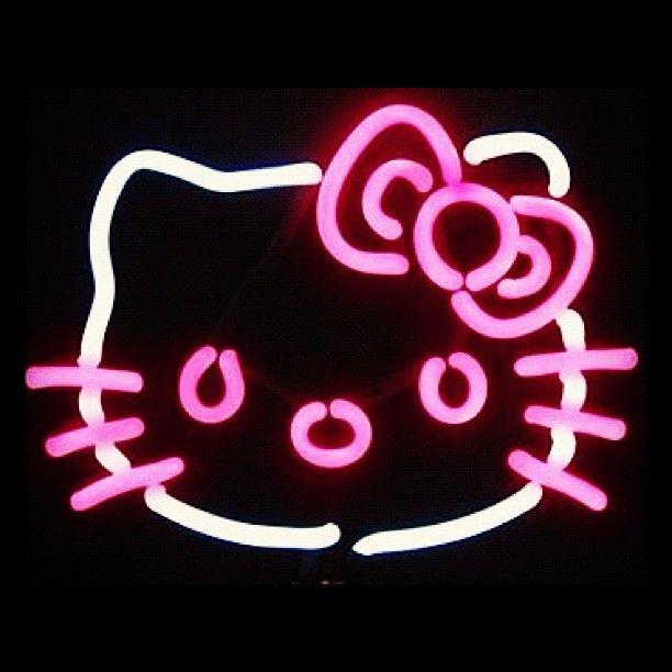 "Rosa Kätzchen" Neonschrift