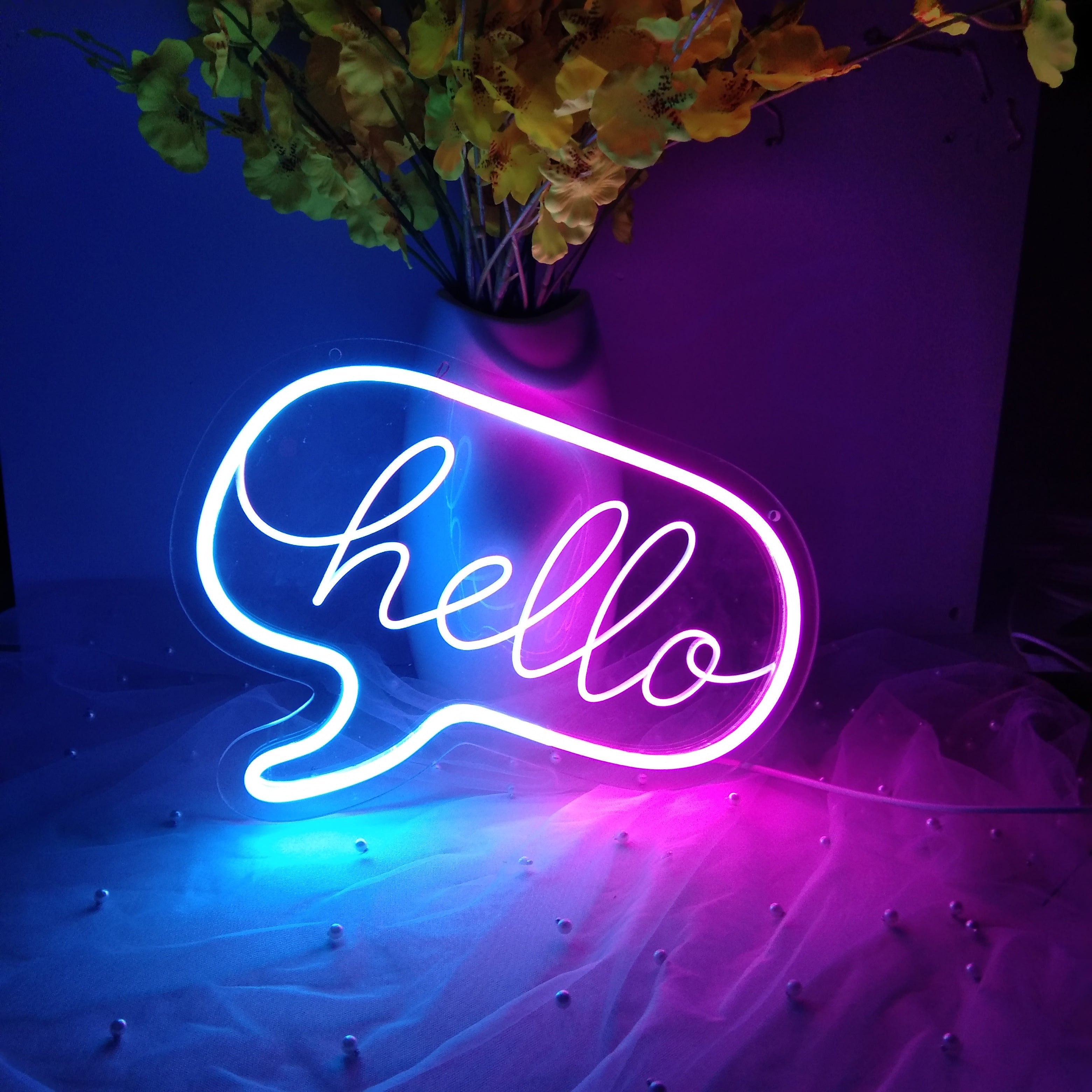 "Hello" USB Mini LED Neonschrift