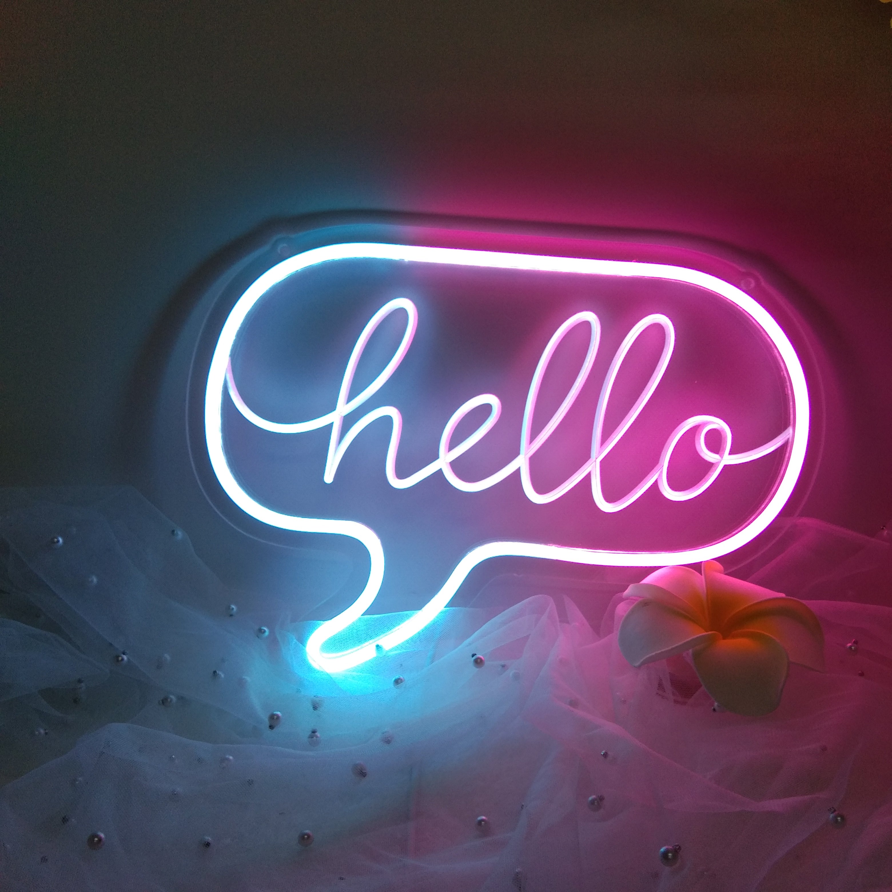 "Hello" USB Mini LED Neonschrift