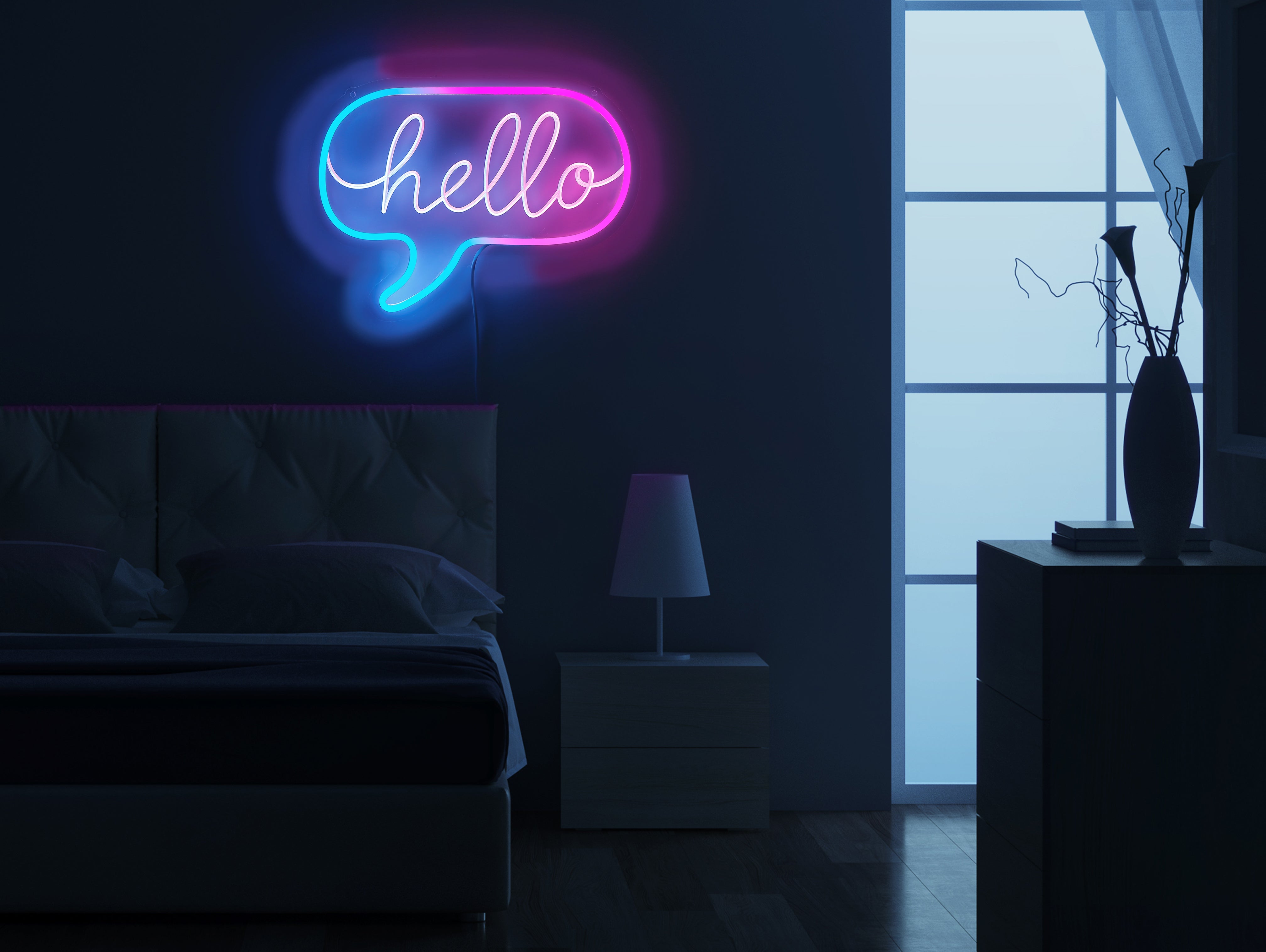 "Hello" USB Mini LED Neonschrift