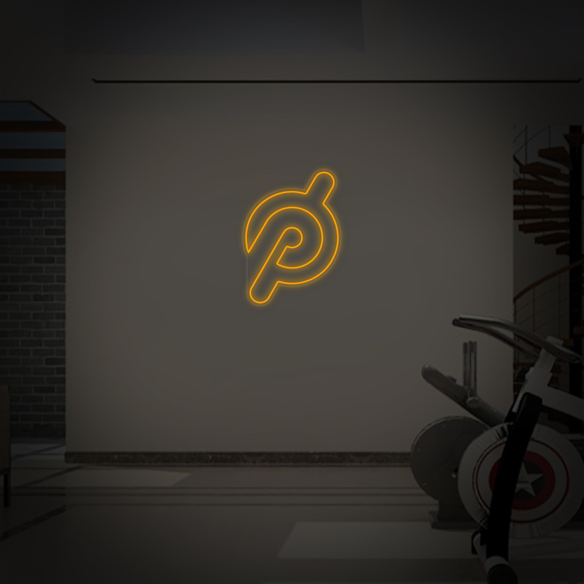 "Wanddekoration Im Fitnessstudio" Neonschrift, Gym Leuchtreklame, Homegym Deko