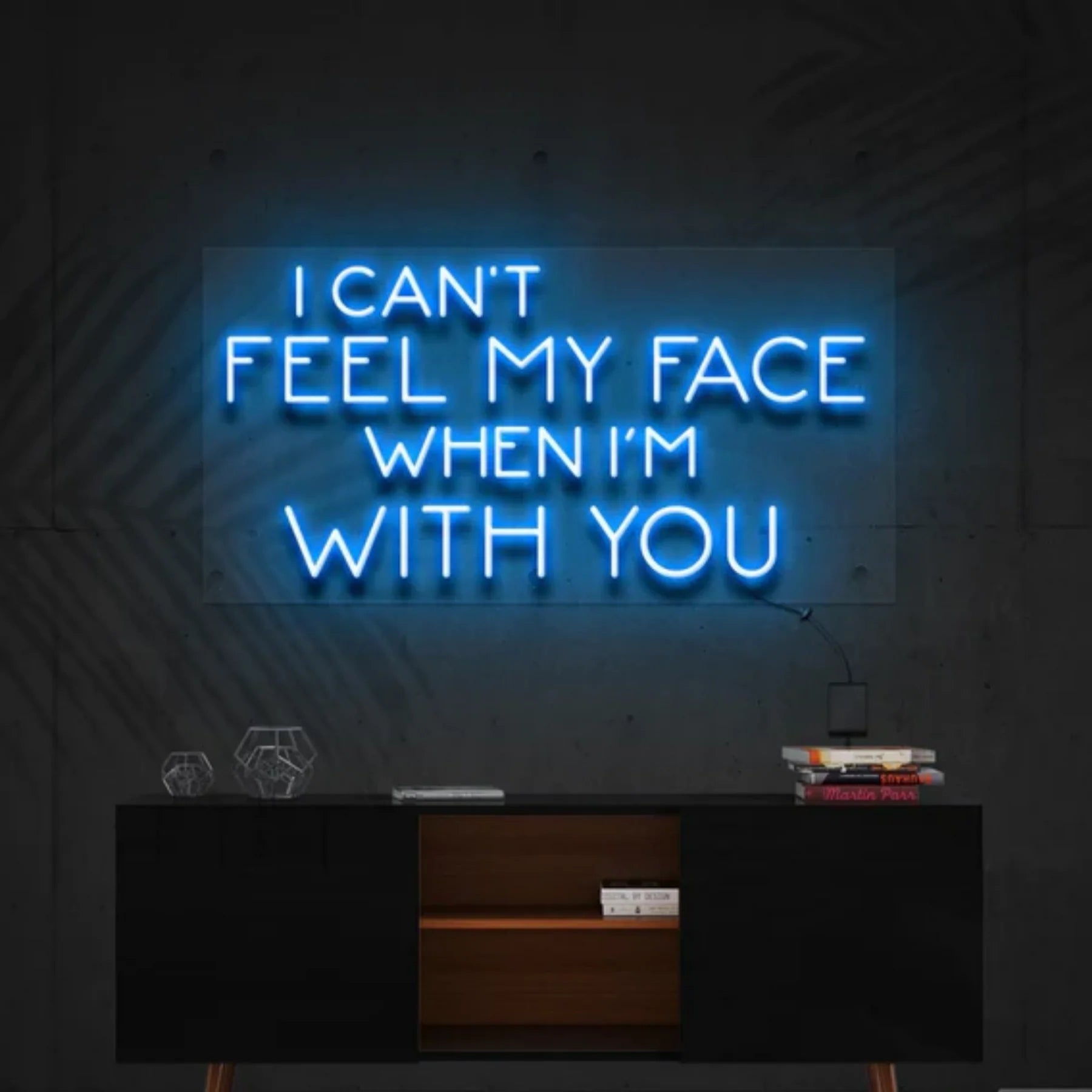 „I Can't Feel My Face When I'm With You“ Neon Personalisierung