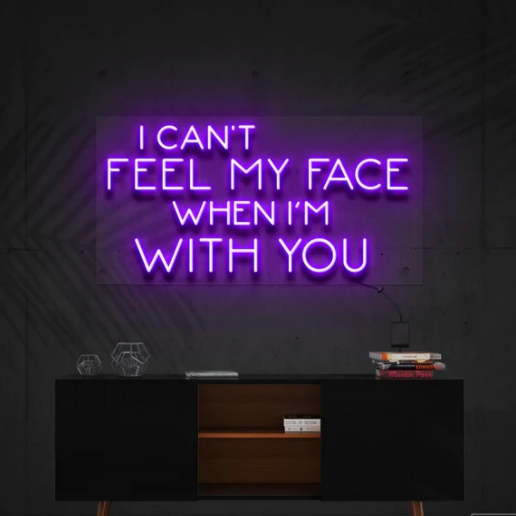 „I Can't Feel My Face When I'm With You“ Neon Personalisierung