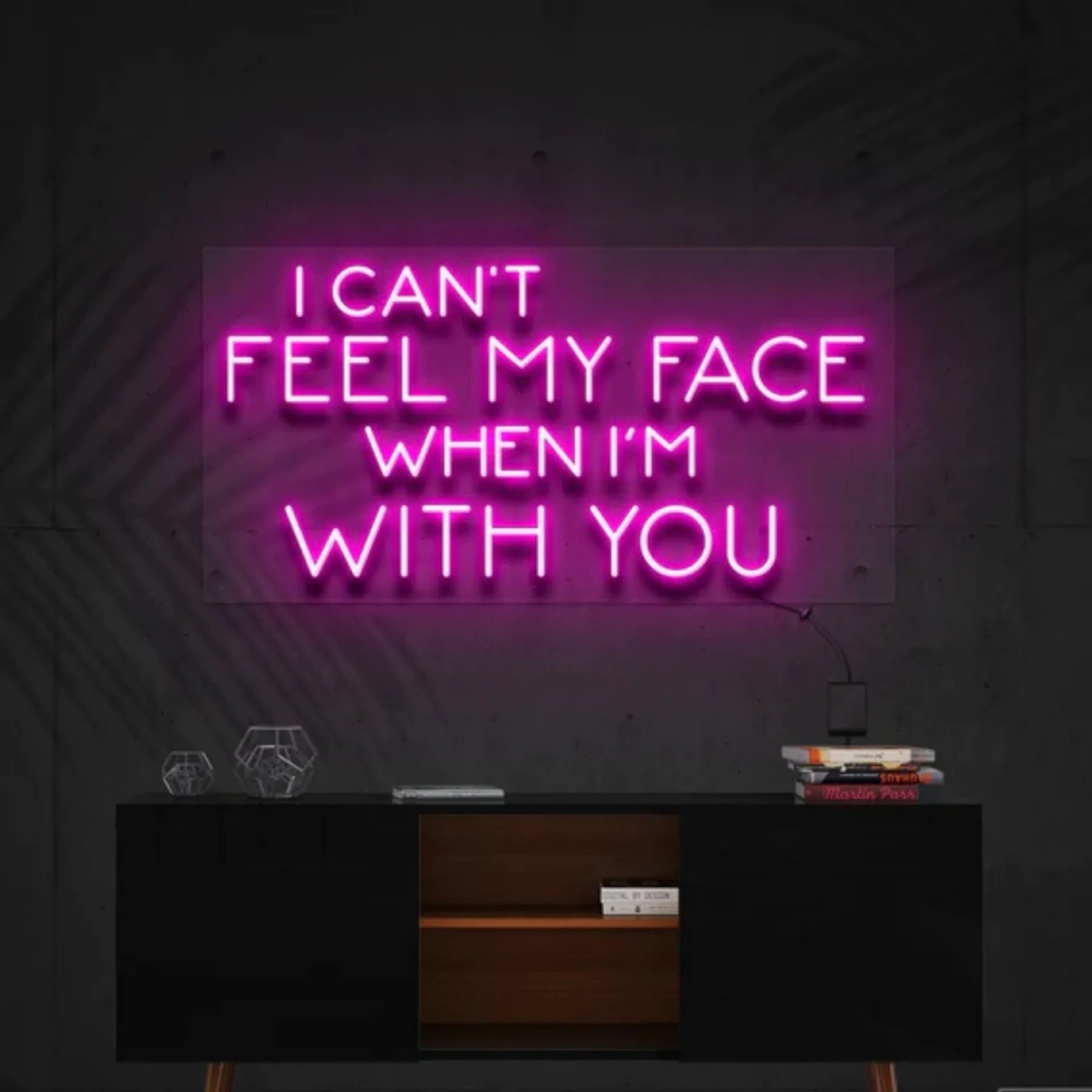 „I Can't Feel My Face When I'm With You“ Neon Personalisierung
