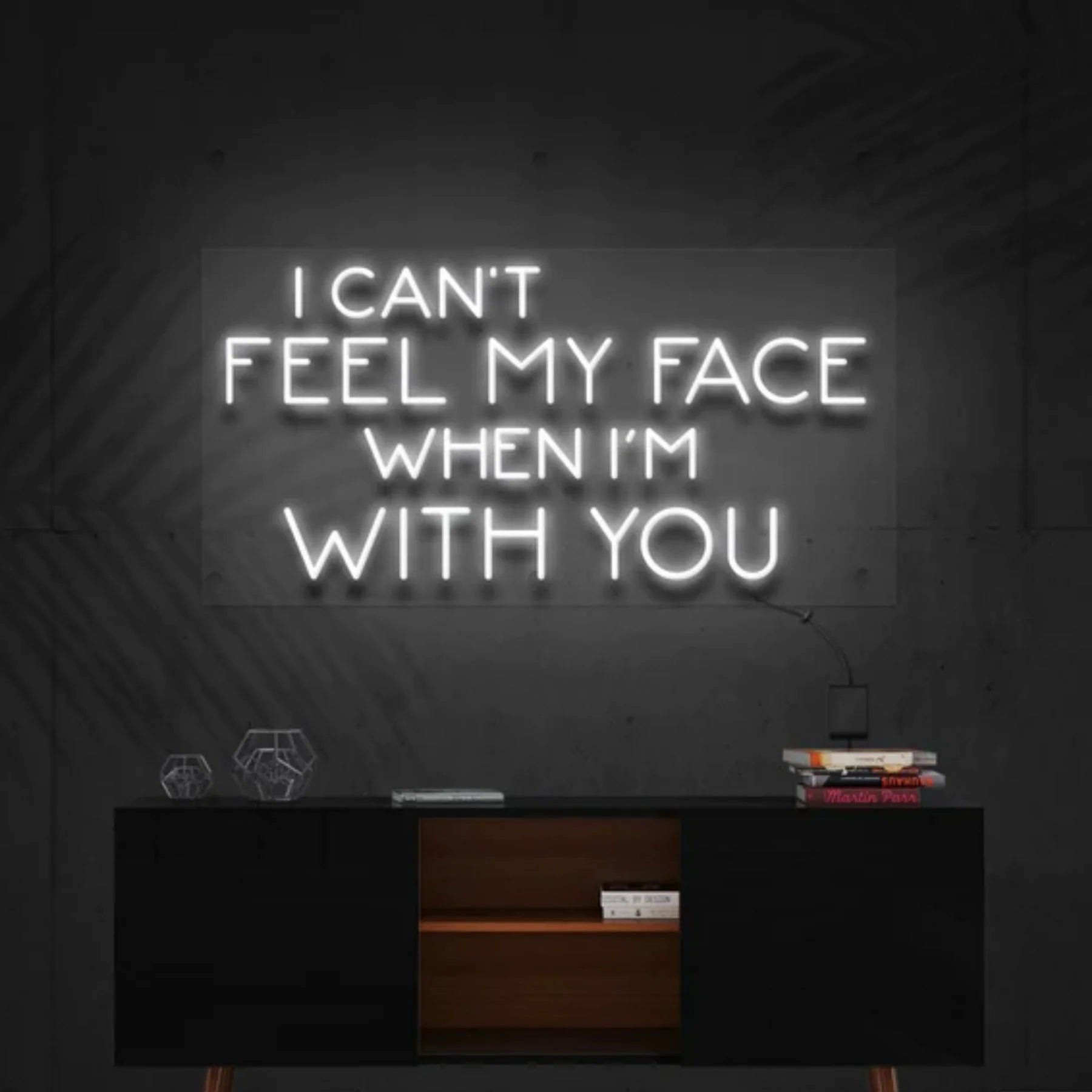 „I Can't Feel My Face When I'm With You“ Neon Personalisierung