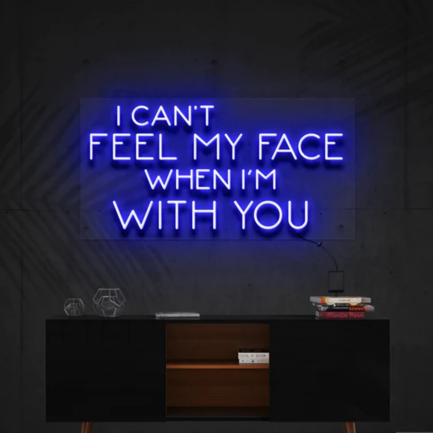 „I Can't Feel My Face When I'm With You“ Neon Personalisierung