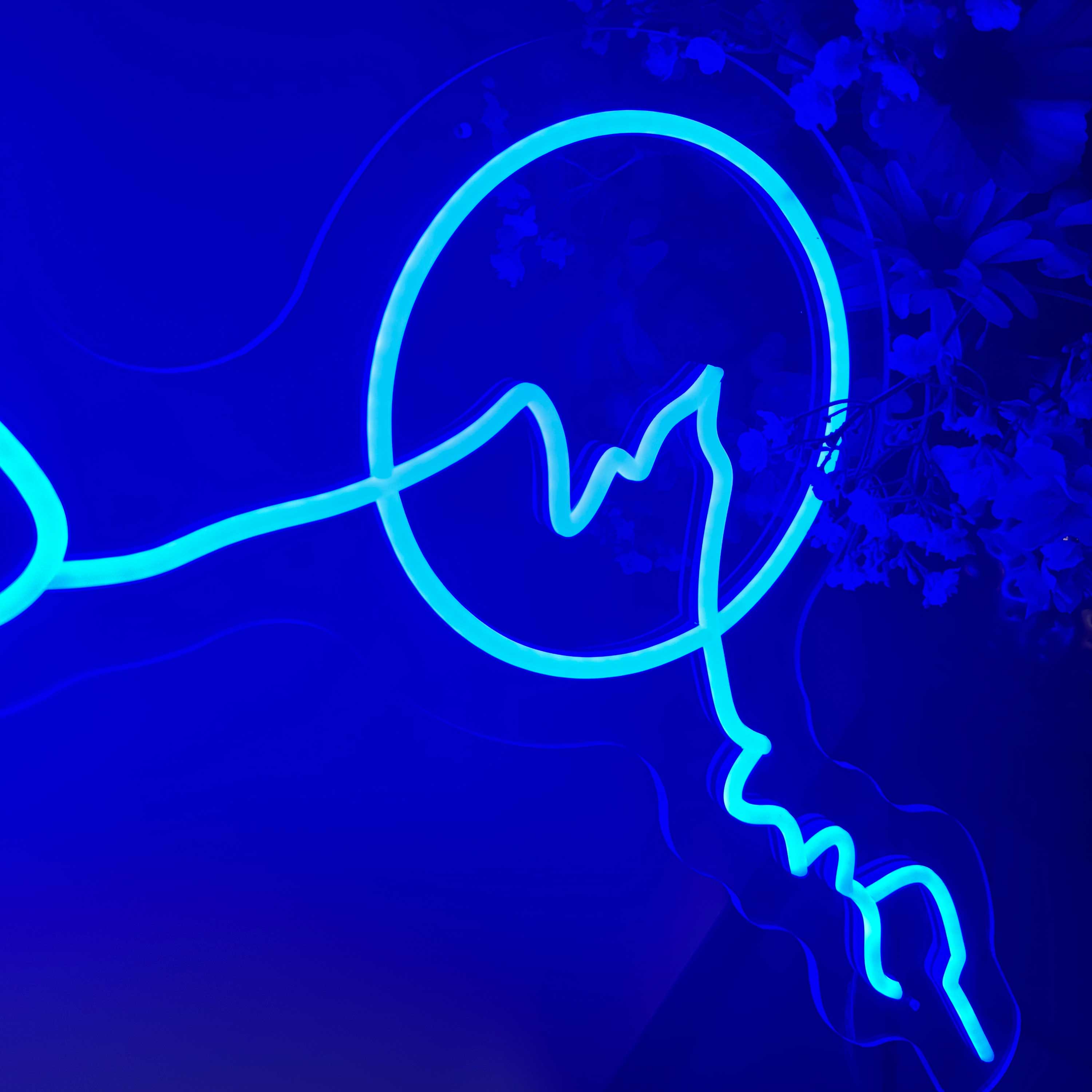 Neon Schild Bergen