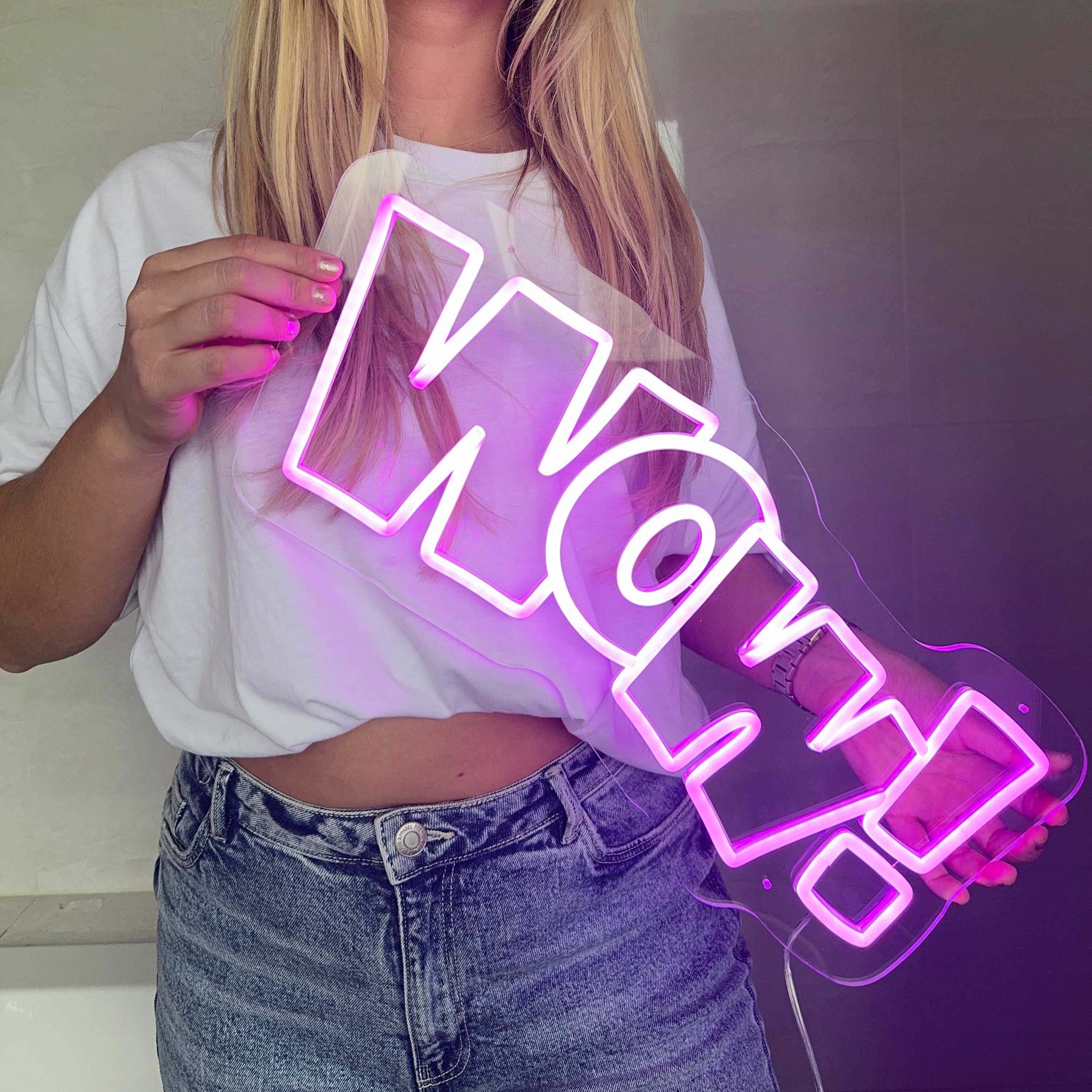 Neon Schild Wow!
