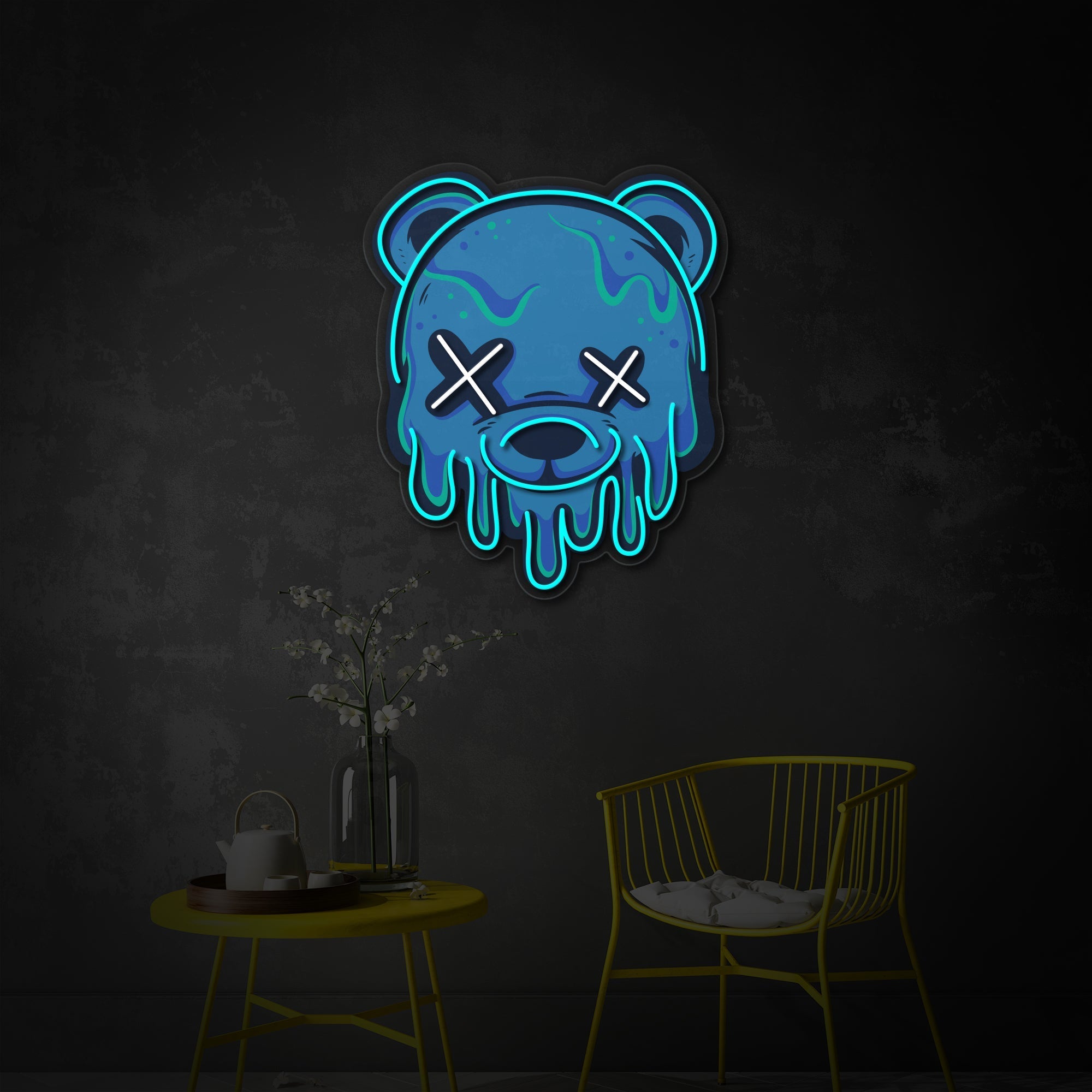 "Eiskopfbär" UV-bedruckt LED-Neonschild