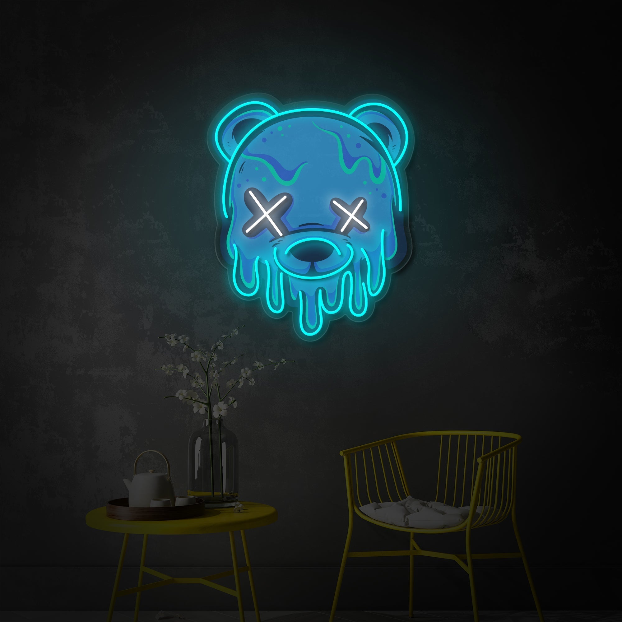"Eiskopfbär" UV-bedruckt LED-Neonschild
