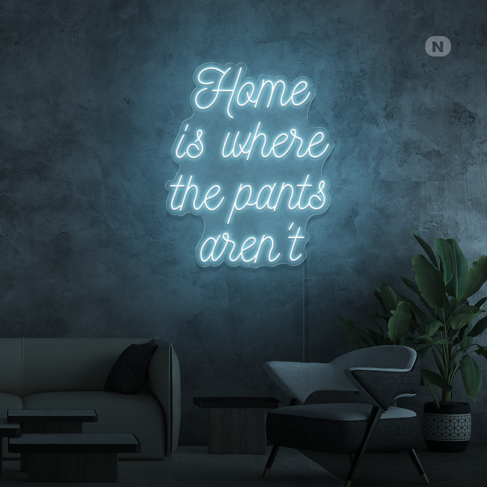 Neon Schild Zitat Zuhause