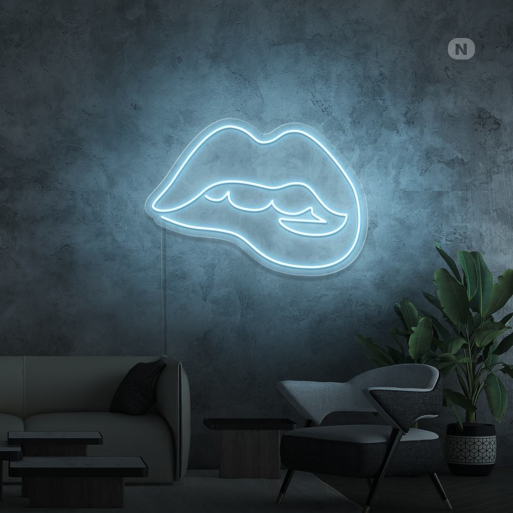 Neon Schild Verführerische Lippe