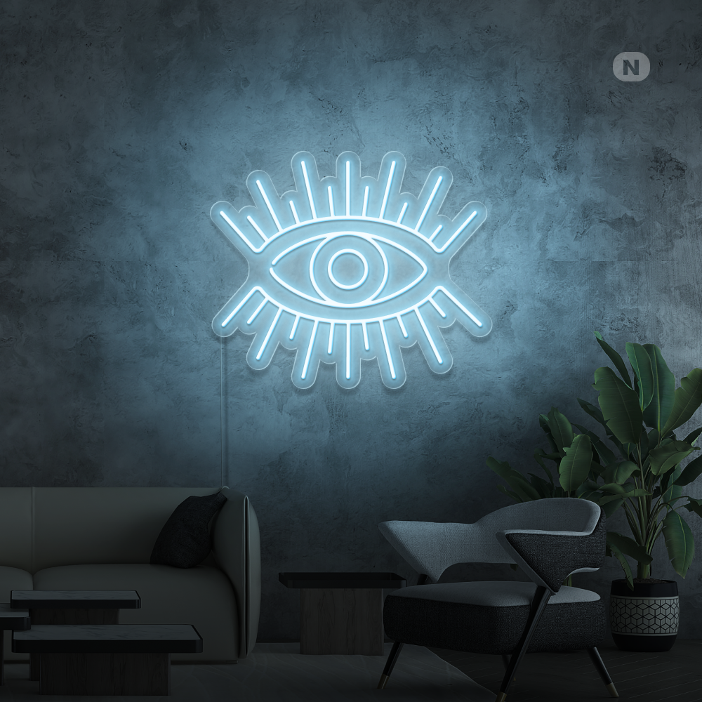 Neon Schild Künstlerisches Auge