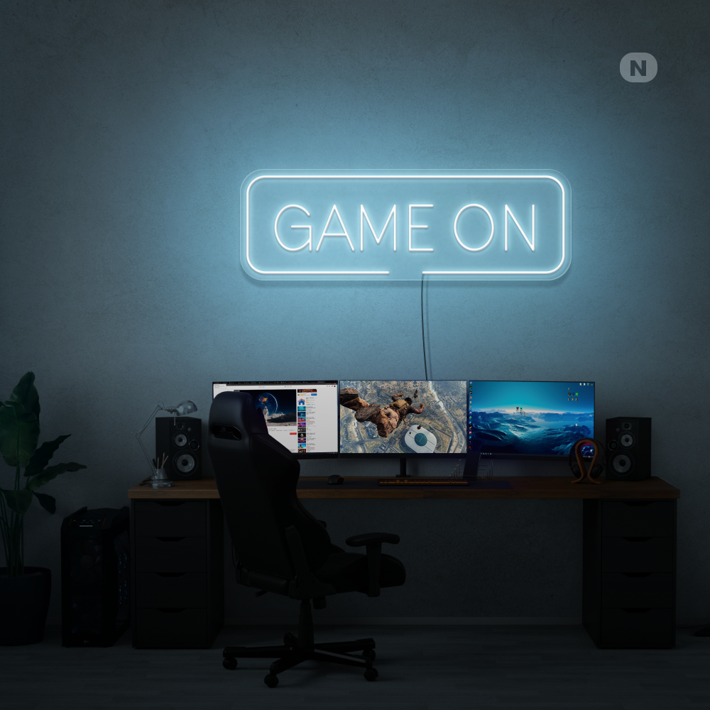 Neon Schild Game On