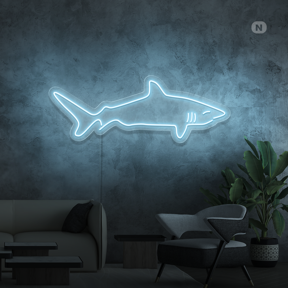 Neon Schild Hai